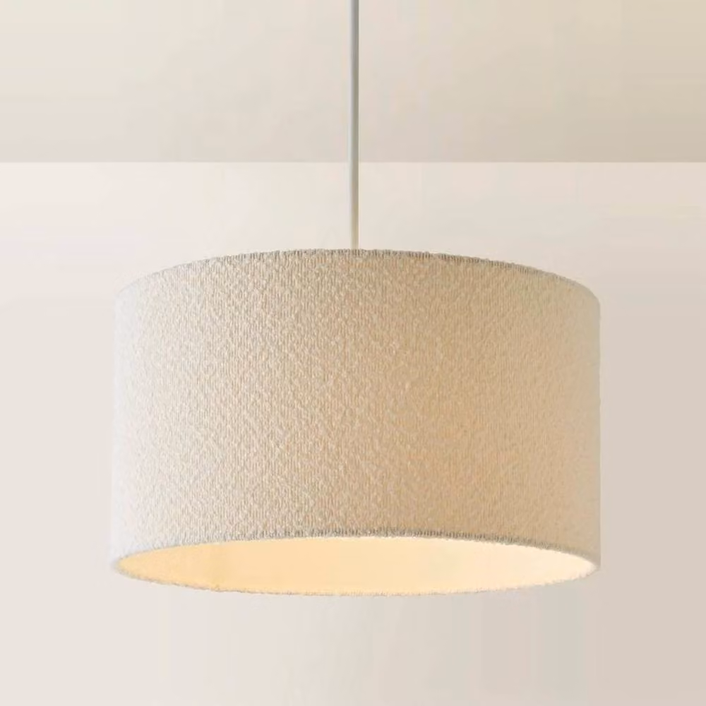 FORGEVIO Minimalist Cylinder Fabric Lampshade in Beige – 2