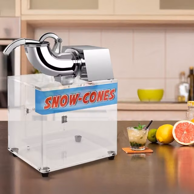 Costway Electric Snow Cone Maker Machine in Silver