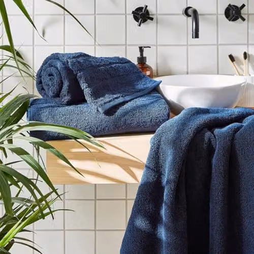 Allure Bath Fashions Luxury Blue Cotton Terry Hand Towel – 2