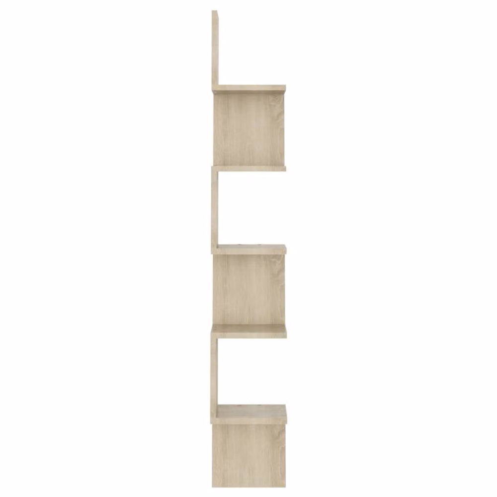 Berkfield Home Wall Mounted Corner Shelf in Sonoma Oak, W/D/H: 20 x 20 x 127.5 cm – 2