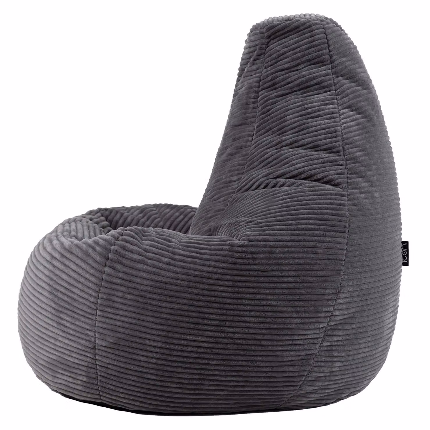 icon Dalton Cord Adult Bean Bag Chair Set of 2 in Anthracite Grey – 3