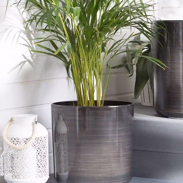 Wyld and Coco Grey Fibre Clay Plant Pot, 35 cm