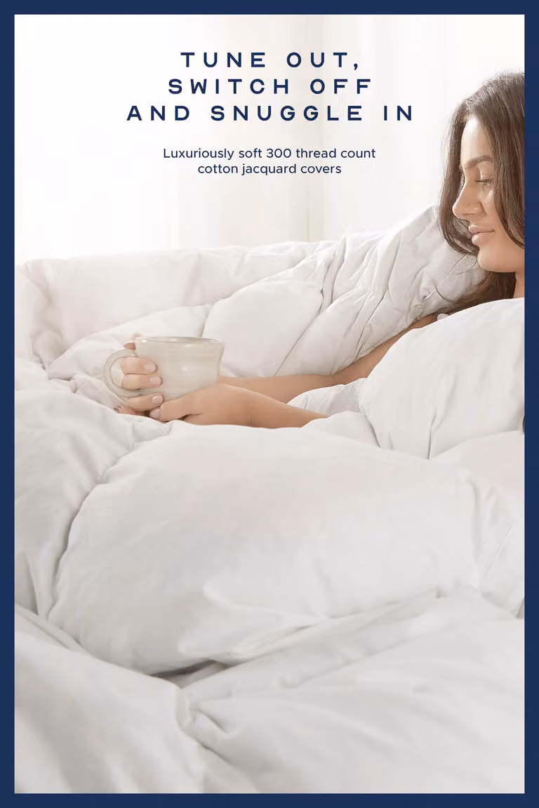 Snuggledown Retreat King Size White Hungarian Goose Down Winter Duvet and 2 Pillows Set