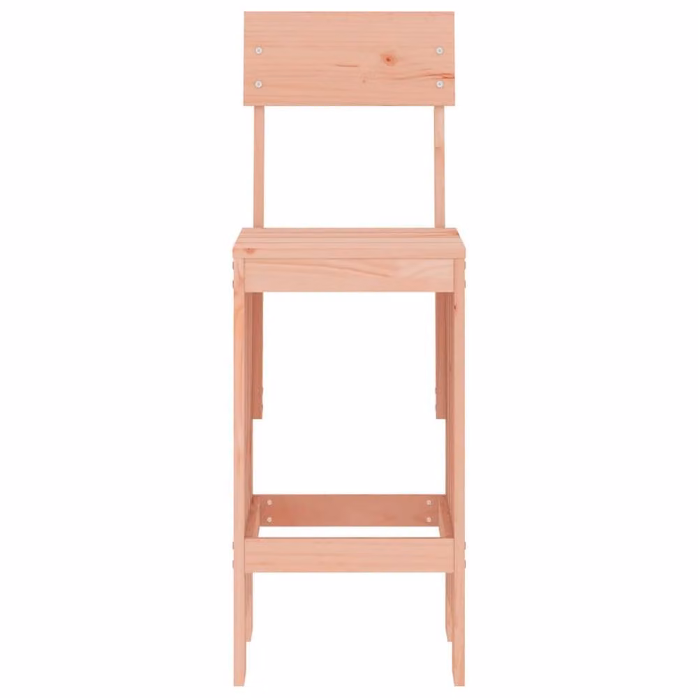 Berkfield Home Set of 2 Rustic Solid Wood Douglas Bar Stools in Natural, W/D/H: 40 x 48.5 x 115.5 cm – 3