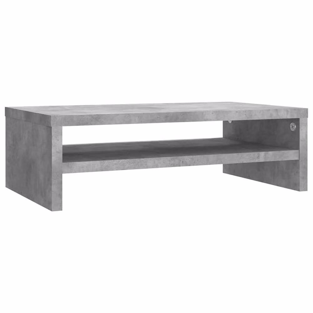 Berkfield Home Monitor Stand in Concrete Grey, W/D/H: 42 x 24 x 13 cm – 3