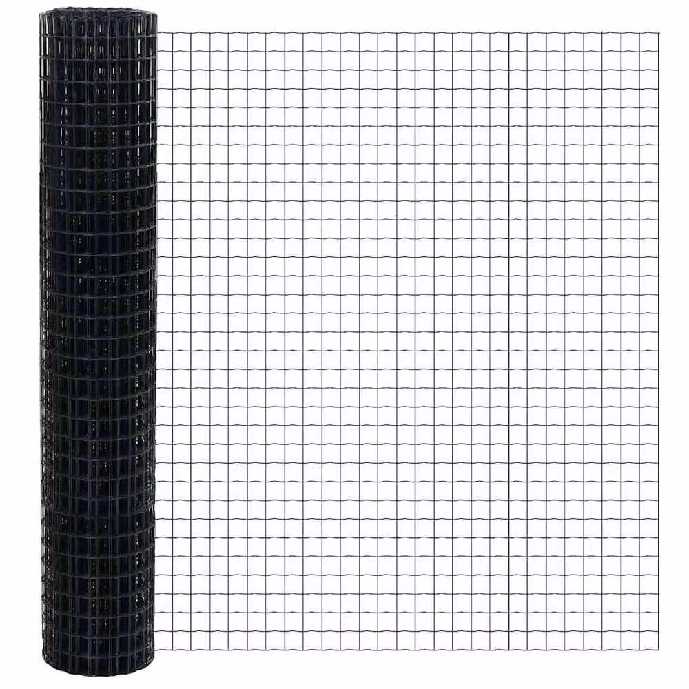 Berkfield Home Euro Fence Grey PVC-Coated Steel Fencing, H: 1.6 m x W: 10 m – 3
