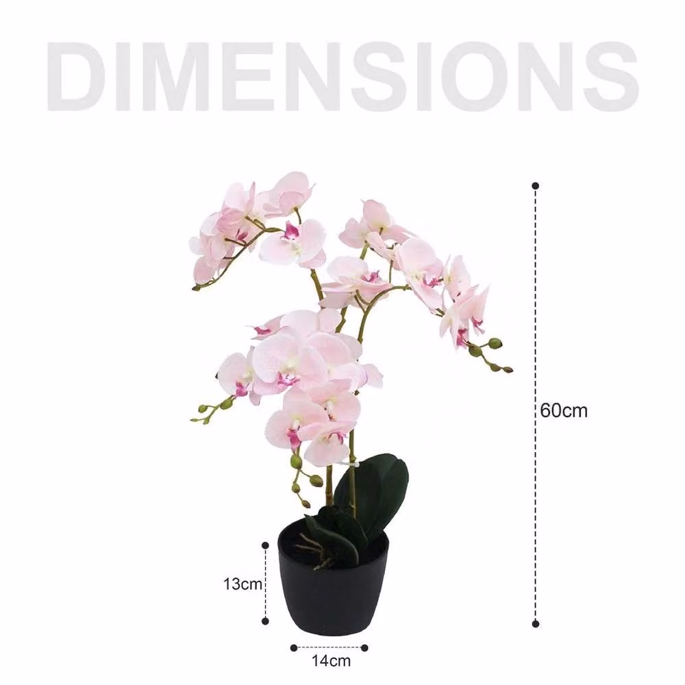 EONLION Pink Artificial Orchid Tree Tabletop Floral Plant, Height: 100 cm – 2