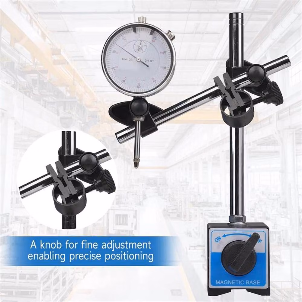 Ventryn Dial Test Indicator Gauge with Magnetic Base Stand and 22 Probes in Black – 3