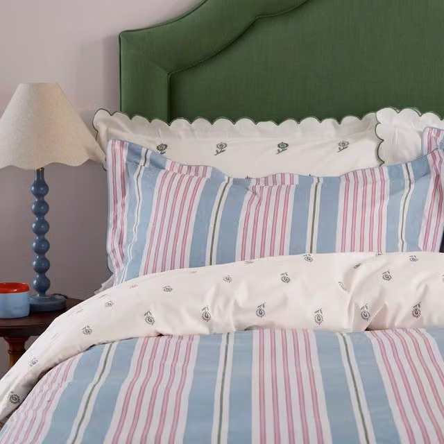 Joules Come Rain Or Shine Double Duvet Cover and Pillowcase Set, Multicolour, Cotton Percale, W: 140 cm, L: 200 cm