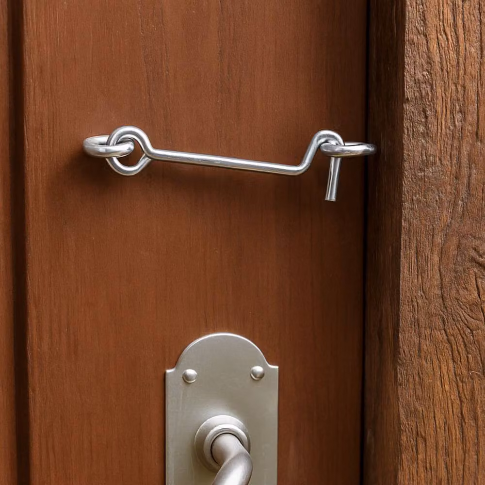 Marco Paul Galvanised Iron Hook and Eye Latch Set in Silver – 2