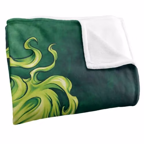 JQ Licensing Ba-Jp Glowing Green Skull Super Soft Fleece Throw Blanket in White, W: 152 cm, D: 127 cm – 2