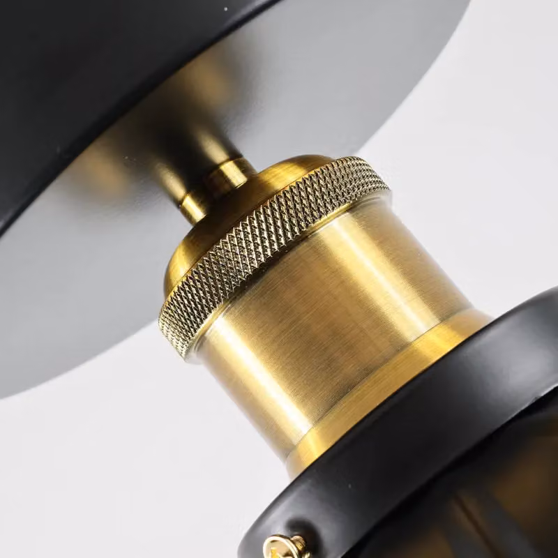 Garwarm Industrial Aluminium Flush Mount Ceiling Light, Pack of 2, Black – 2