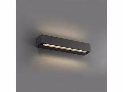 Netlighting Doro20 Modern Rectangular Up and Down LED Outdoor Wall Light, Grey, 3000K Warm White, IP65 – 4