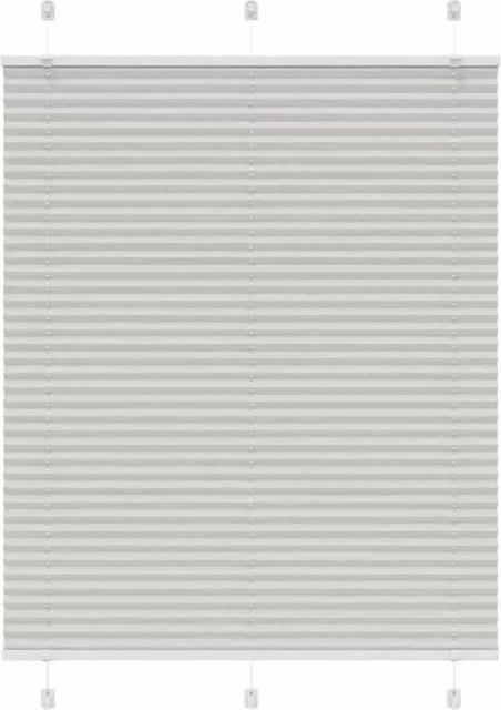Berkfield Home Single Pleat Polyester Blind in Light Grey, W: 105 cm, H: 150 cm