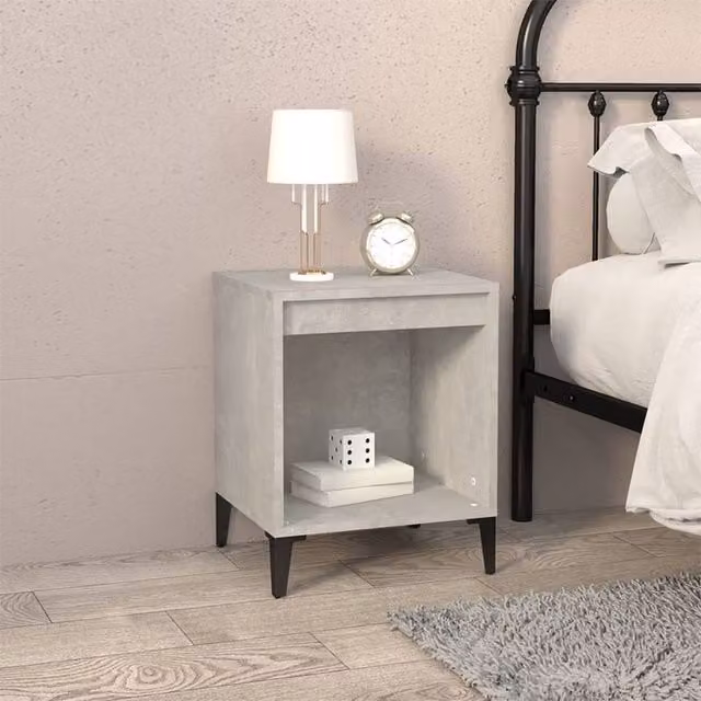 Berkfield Home Elegant Bedside Cabinets, 2 Piece Set, Concrete Grey, W: 40 cm, D: 35 cm, H: 50 cm