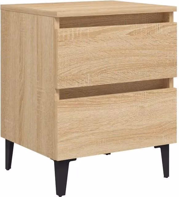 Kelvenix Bed Cabinet in Sonoma Oak and Brown, W/D/H: 40 x 35 x 50 cm