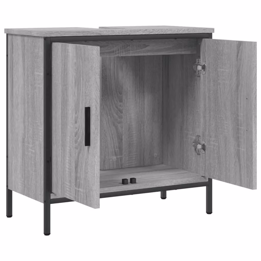 Berkfield Home Grey Sonoma Wall Mounted Bathroom Sink Cabinet W/D/H: 60 x 30 x 60 cm – 2