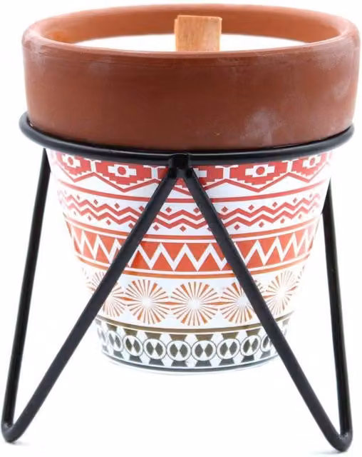 KDMD Agnes & Cat Herb Garden Mint Fresh Soy Candle in Terracotta Pot