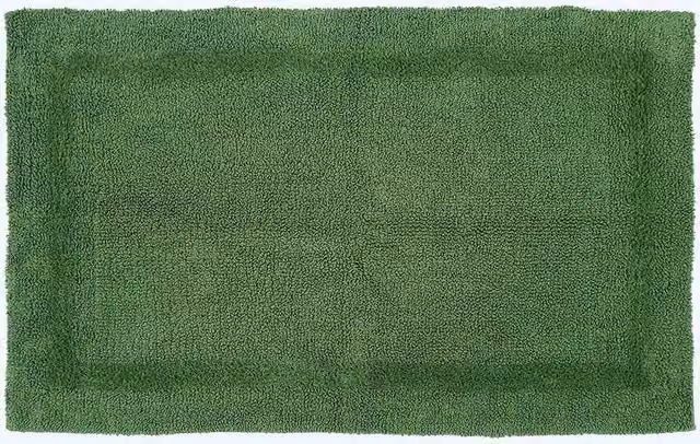 Homescapes Luxury Extra Large Reversible Cotton Bath Mat, Light Green, W: 70 cm, D: 120 cm