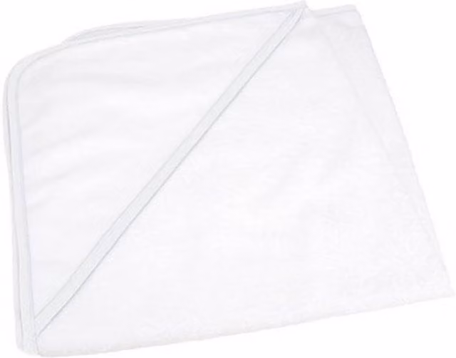 ARTG Babiezz White Fluffy Sublimation Hooded Baby Towel