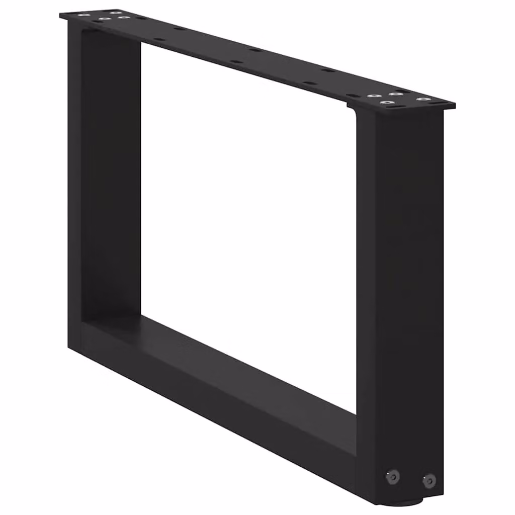 Berkfield Home U-Shaped Steel Coffee Table Legs, 2 Pieces, Black, H: 70 cm x W: 30-31 cm – 3
