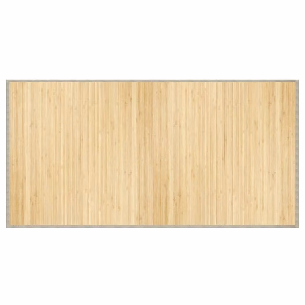 Berkfield Home Rectangular Bamboo Rug in Beige, W: 100 cm x D: 200 cm – 2
