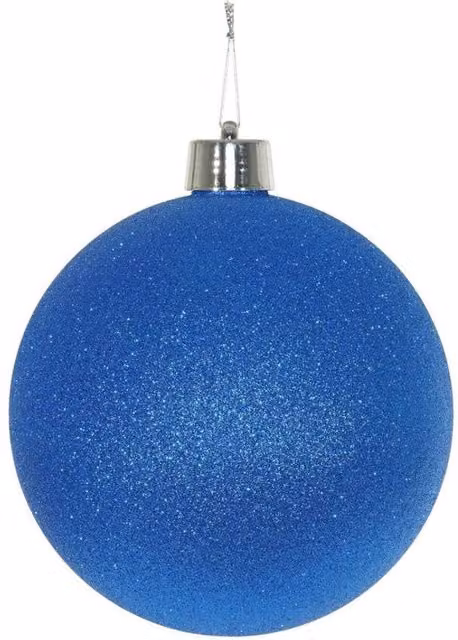 KDMD Blue Glitter Shatterproof Round Christmas Bauble, Diameter: 25 cm