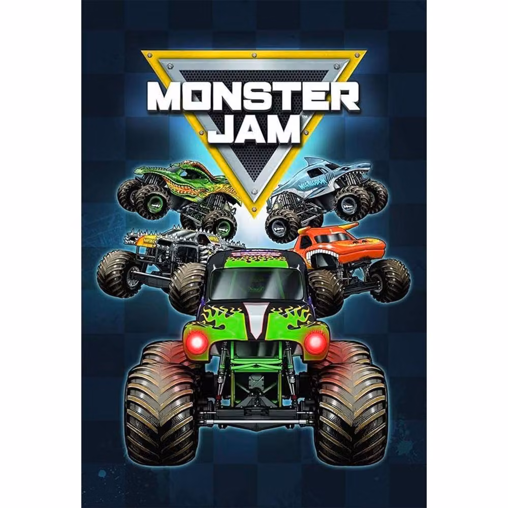 Monster Jam Multicolour Fleece Baby Crib Blanket – 2