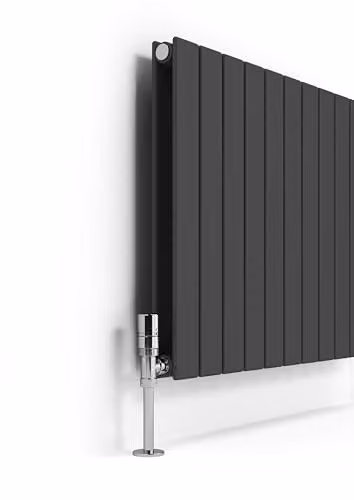 Terma Steel Wall Mounted Radiator in Anthracite Grey, H: 60 cm, W: 81 cm – 6