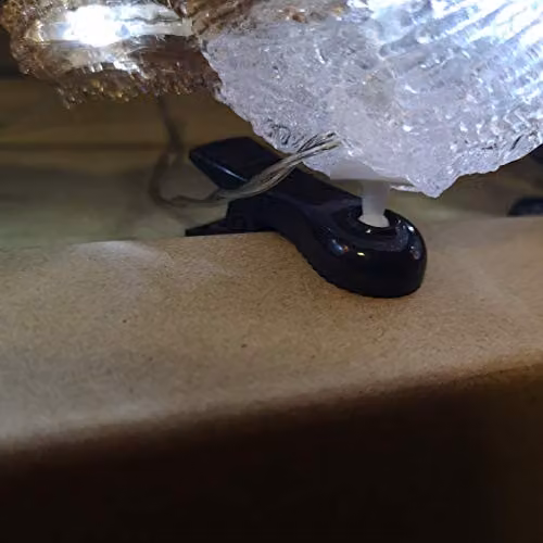 Snowtime Set of 5 Acrylic Robin Christmas Lights with 30 Ice White LEDs and Clip-On Feature – 3