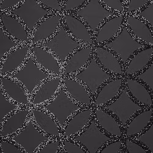 Arthouse Sequin Geo Black Geometric Wallpaper with Matt Finish, W: 53 cm x L: 600 cm
