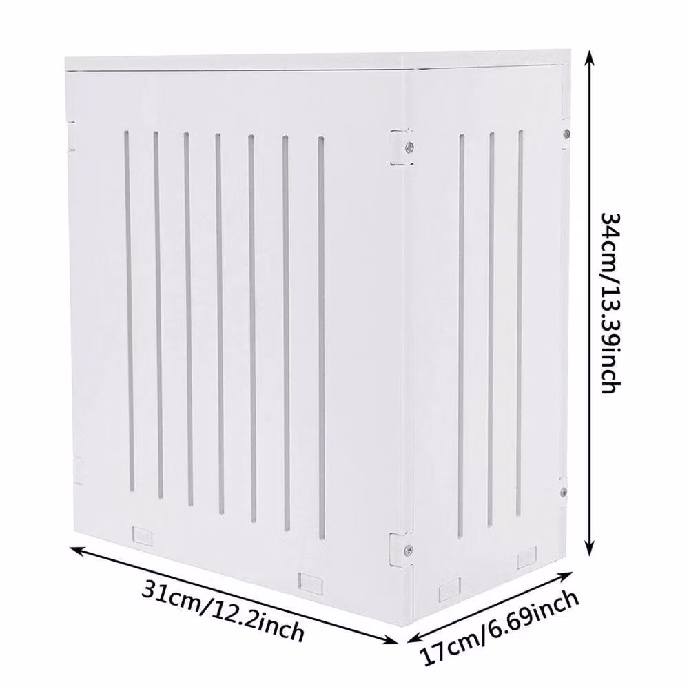 FORGEVIO White Plastic Bathroom Storage Cabinet and Toilet Cleaning Product Organiser, W/D/H: 17.0 x 34.0 x 17.0 cm