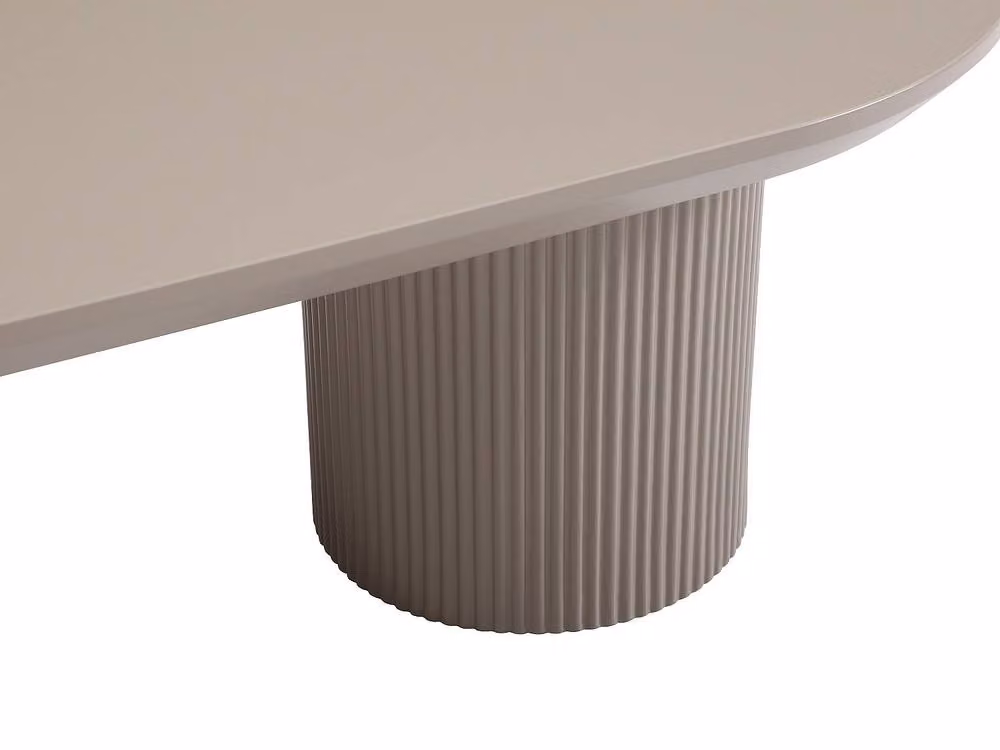 Vente-unique LORIMILA Round MDF Coffee Table in Taupe, W: 60 cm, D: 60 cm, H: 40 cm – 3