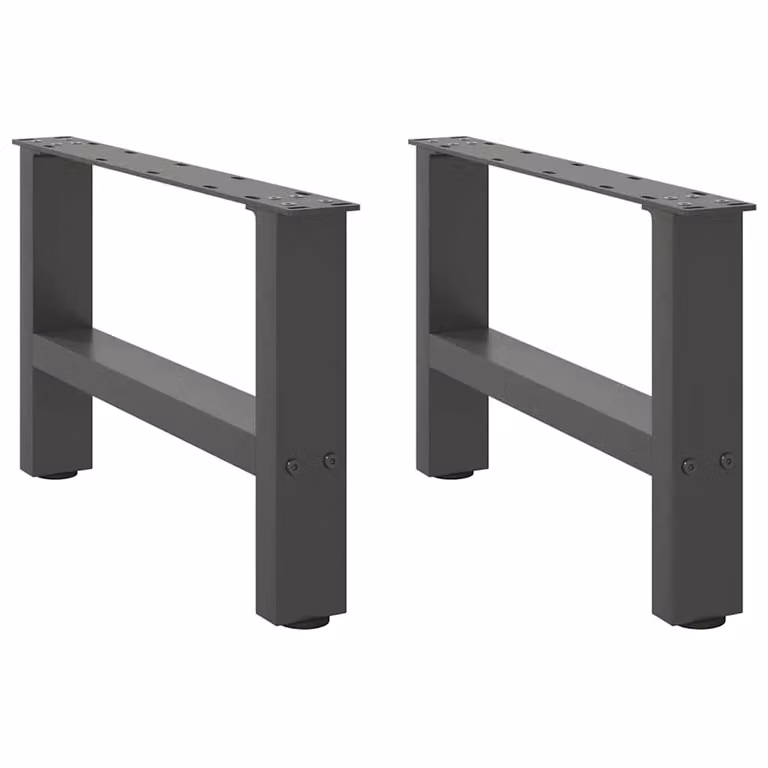 Berkfield Home Steel Coffee Table Legs in Anthracite, 2 Pieces, H: 50 cm, W: 30-31 cm