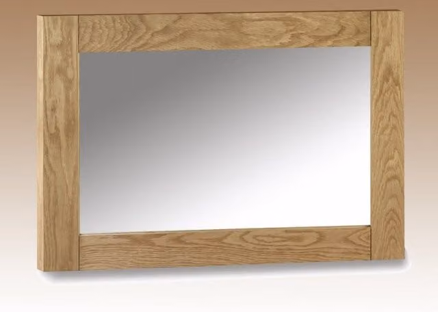 Julian Bowen Marlborough Modern Rectangular Wooden Wall Mirror in Brown