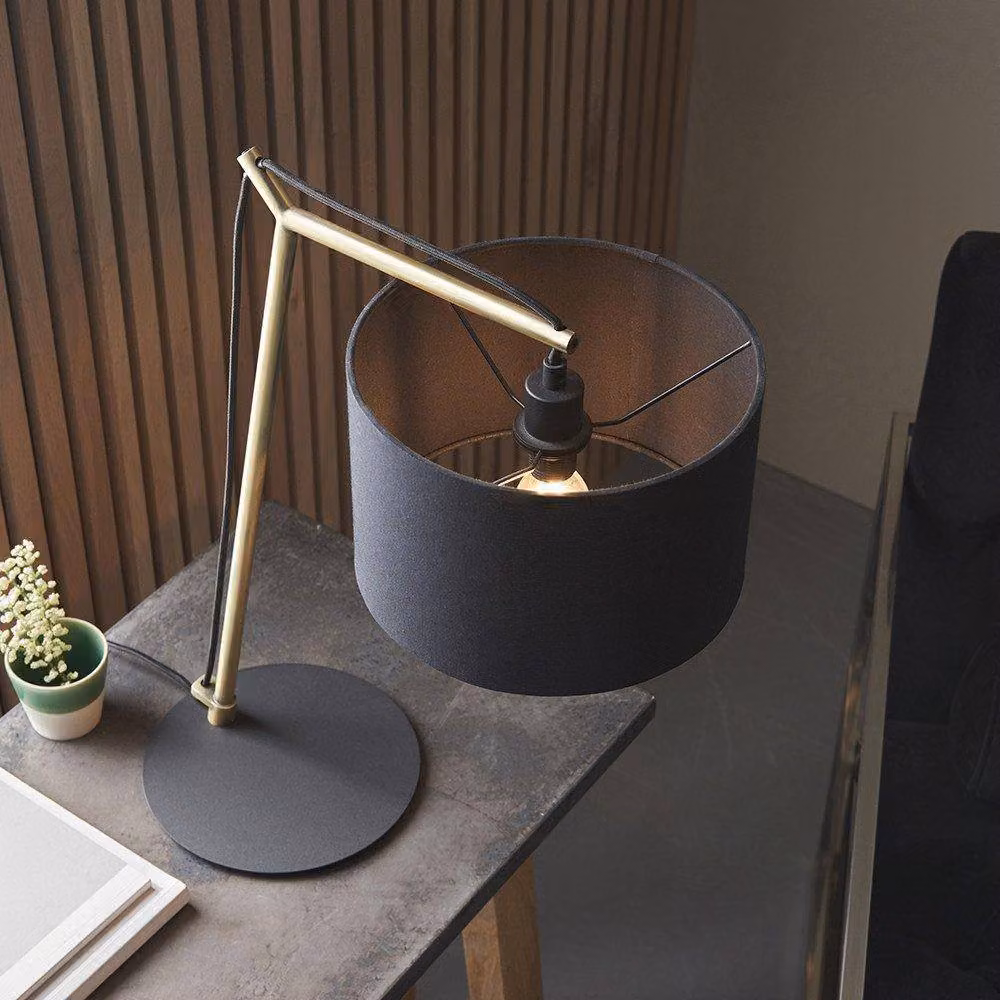 Netlighting RAVENNA Contemporary Indoor Desk Table Lamp in Yellow and Brass – 2