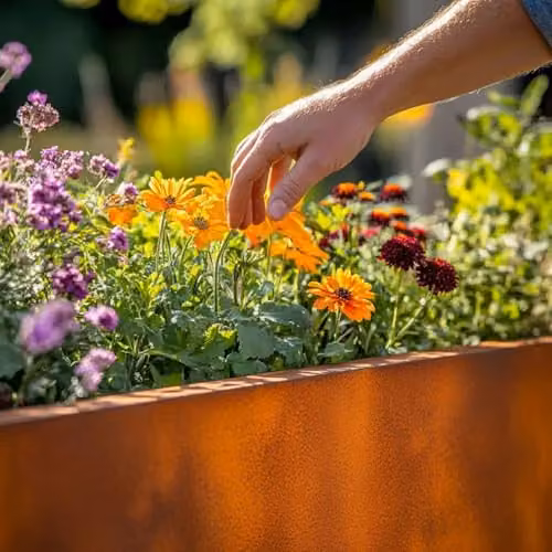 Access Garden Products Brown Steel Planter Tub W/D/H: 40 x 40 x 40 cm – 2
