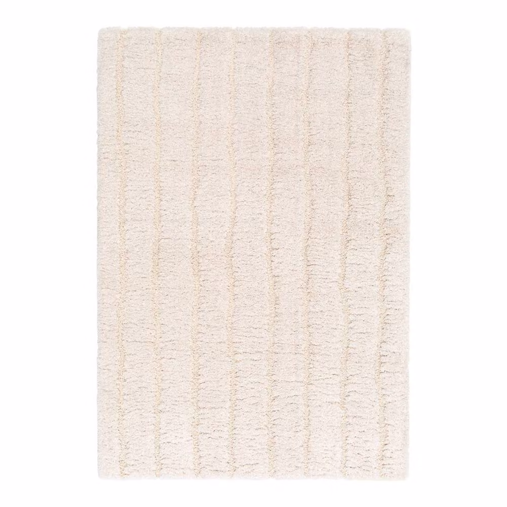 Sweek Cream and Beige Striped Indoor Rug with Linear Pattern, W: 160 cm, D: 230 cm – 2