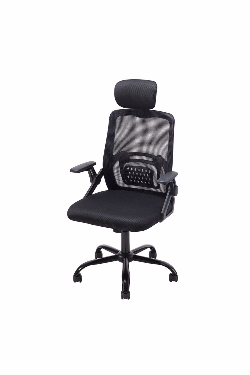 Garden Sanctuary Ergonomic Mesh Office Chair with Headrest and Armrests in Black – 2