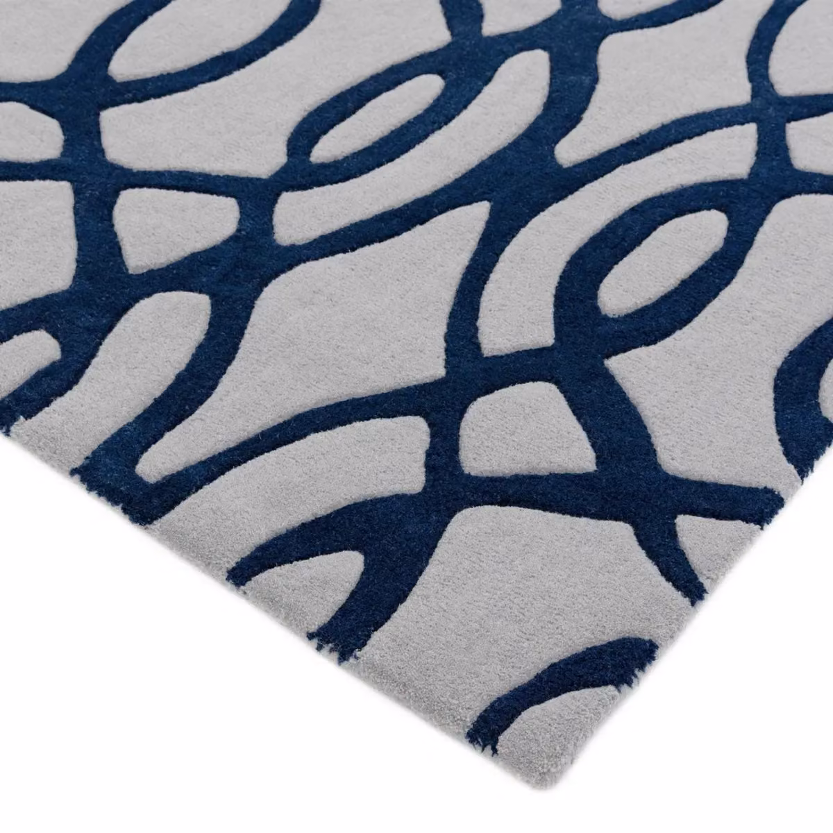 The Rug Shop UK Blue Abstract Handmade Area Rug, W: 160 cm, D: 230 cm – 2