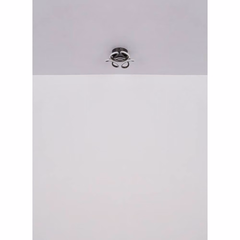 Netlighting Melisand Semi Flush Ceiling Light in Anthracite Matt Grey with RGBW LED – 2