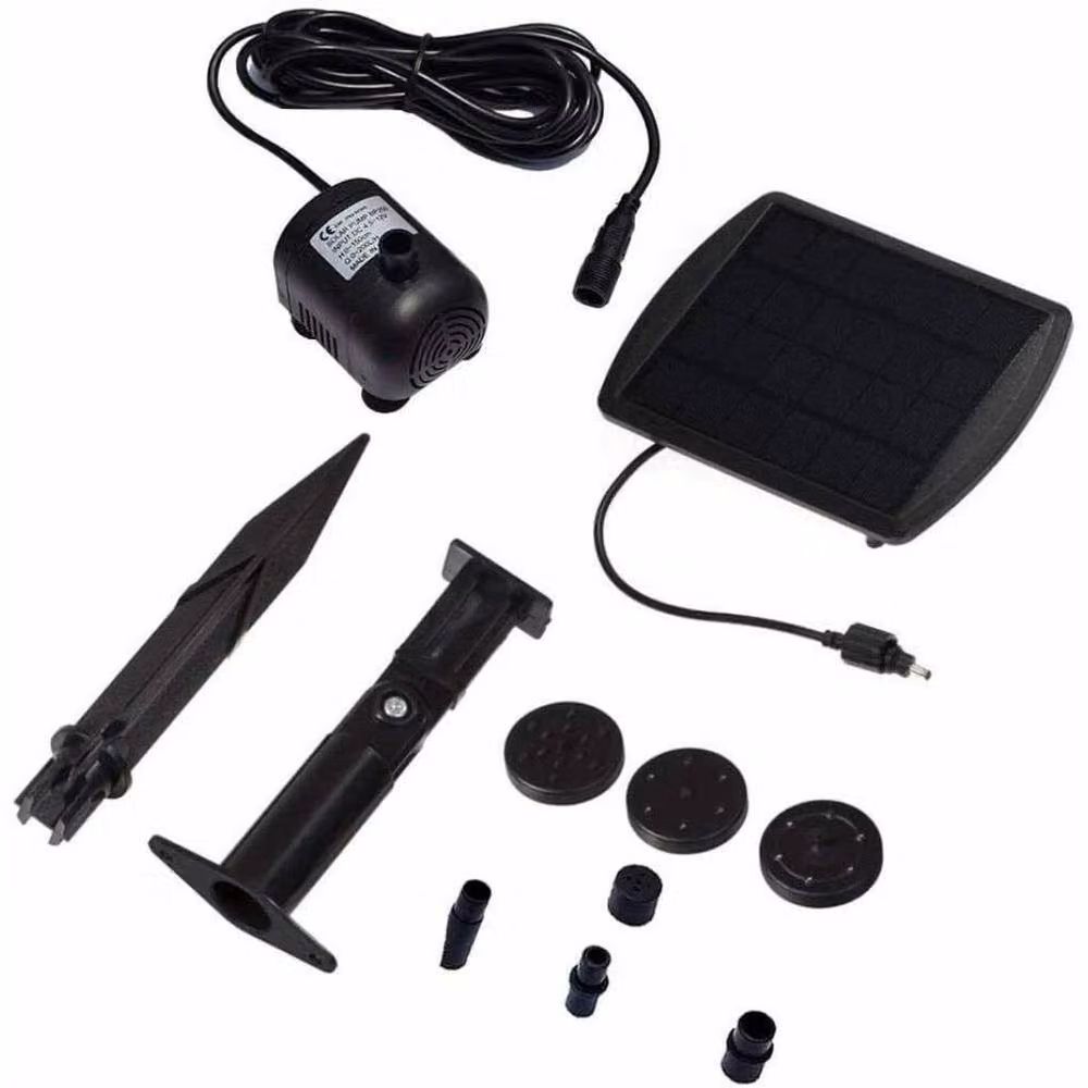 NESTLUNE Solar Powered Floating Fountain Pump for Garden Ponds and Pools, Black, W/D/H: 100 x 15 x 15 cm – 5