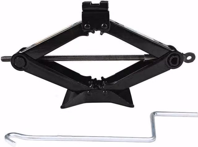 EONLION 2 Ton Scissor Jack Wind Up Tyre Lift in Black