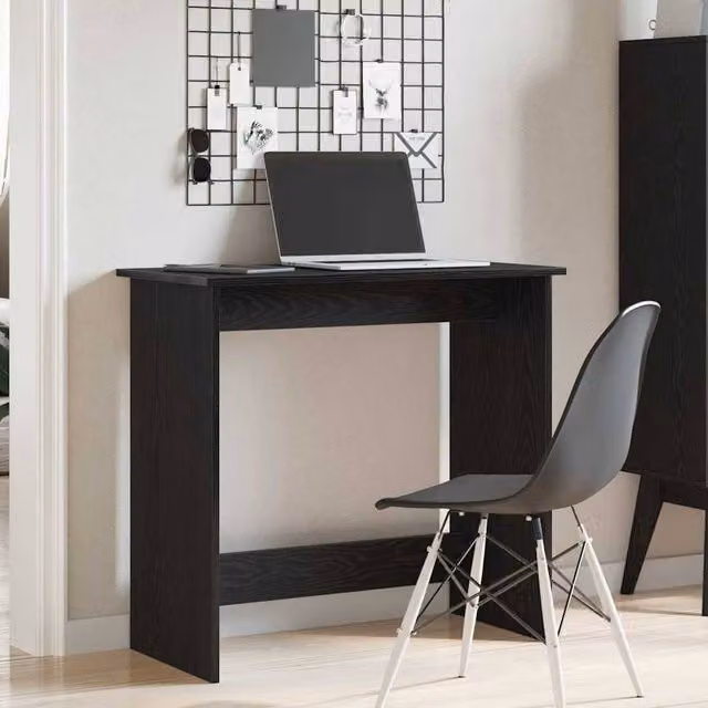 Berkfield Home Modern Black Writing Desk in Engineered Wood, W/D/H: 80 x 40 x 75 cm