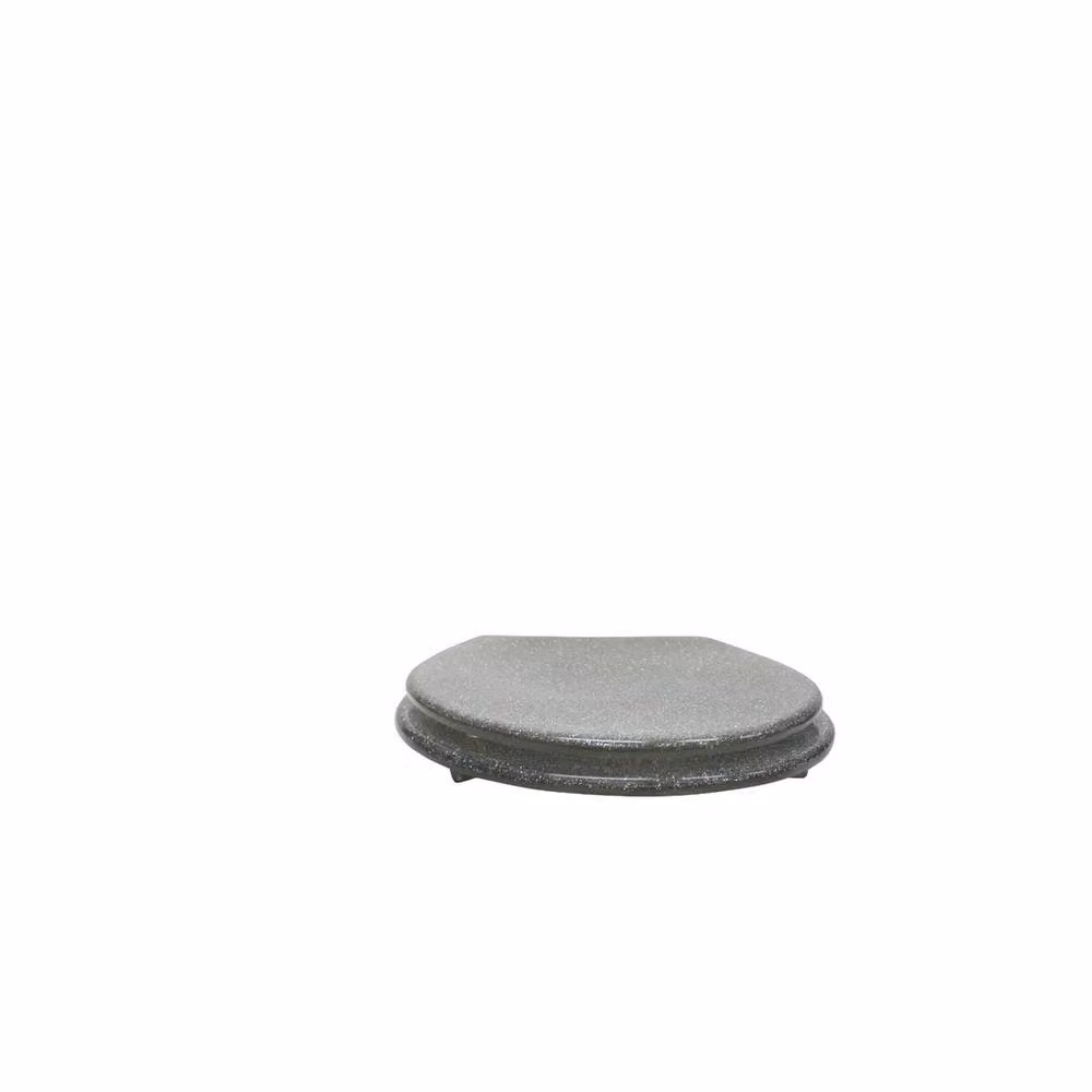 FLAVORA Silver Oval Wooden Toilet Seat with Hinges, Width: 180 cm, Depth: 180 cm – 2