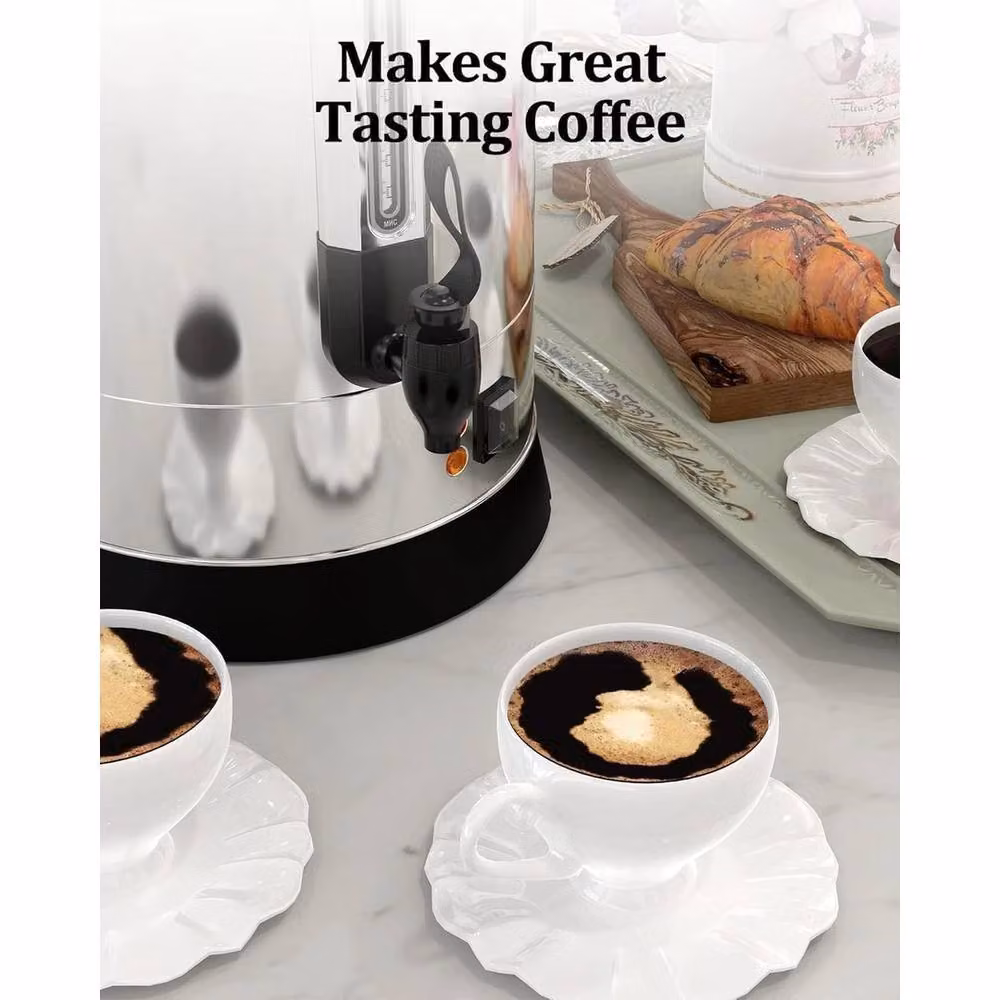 VOGREX 14L Commercial Electric Coffee Urn and Hot Water Tea Maker in White – 3