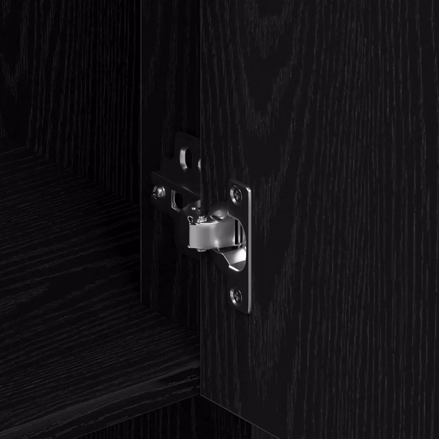 Berkfield Home Modern Wall Mounted Cabinet in Black Oak, W/D/H: 80 x 33 x 80 cm – 5