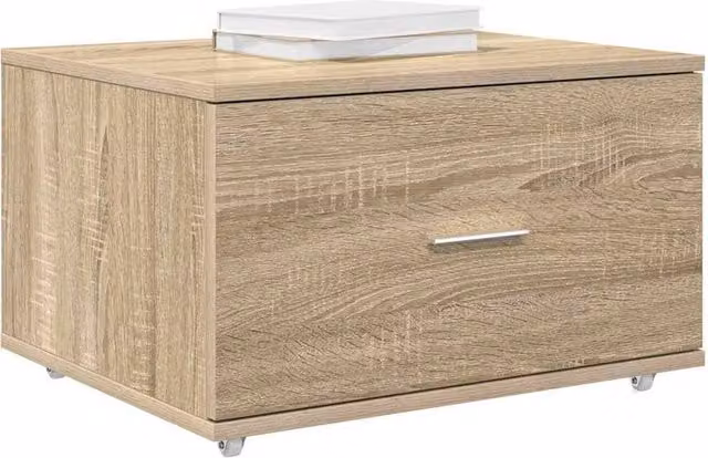 Berkfield Home Traditional Sonoma Oak Medium Drawer Cabinet in Light Brown