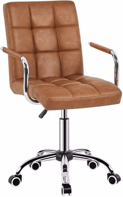 KORVIXA Retro Brown Synthetic Leather Executive Computer Chair