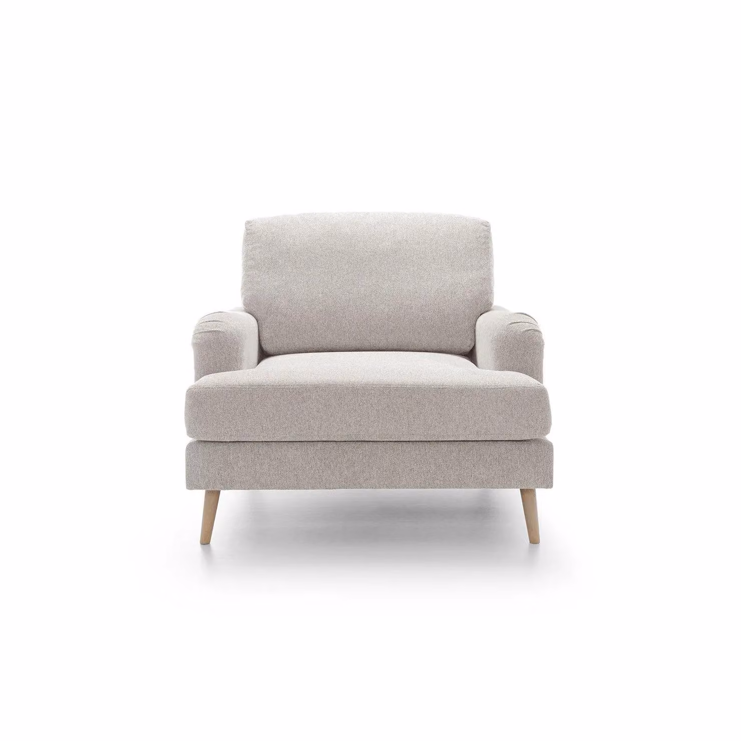 Abakus Direct Harper Armchair in Beige Chenille Fabric – 2